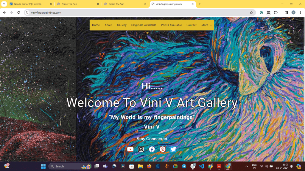 Vini Venugopal Website